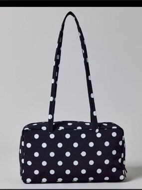 BAGGU UO Exclusive Bowler SMALL Regular Bag Black White Polka Dot B&W NWT